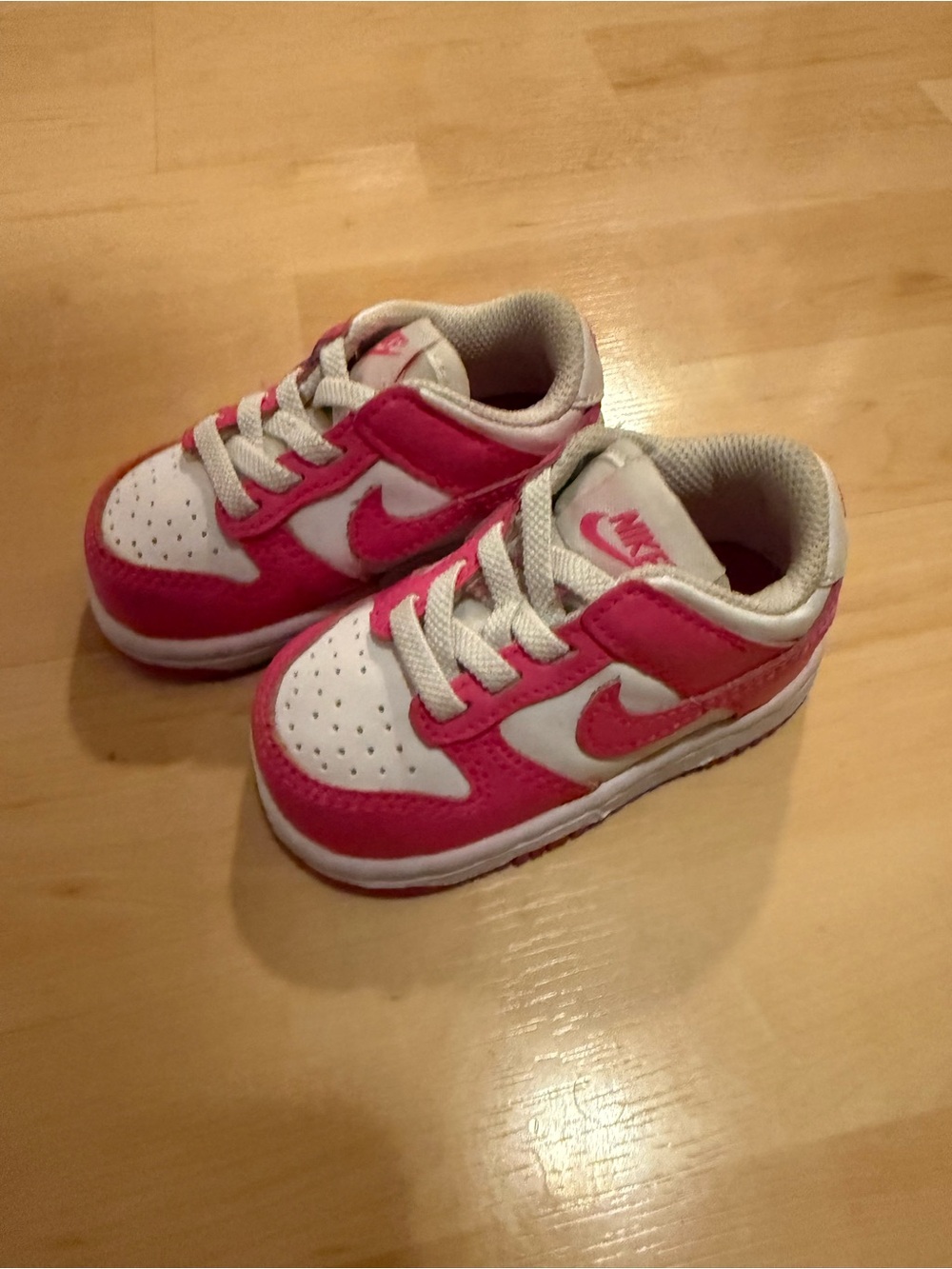 Nike Court Borough - Toddler Hot Pink and White Low-Top Sneakers